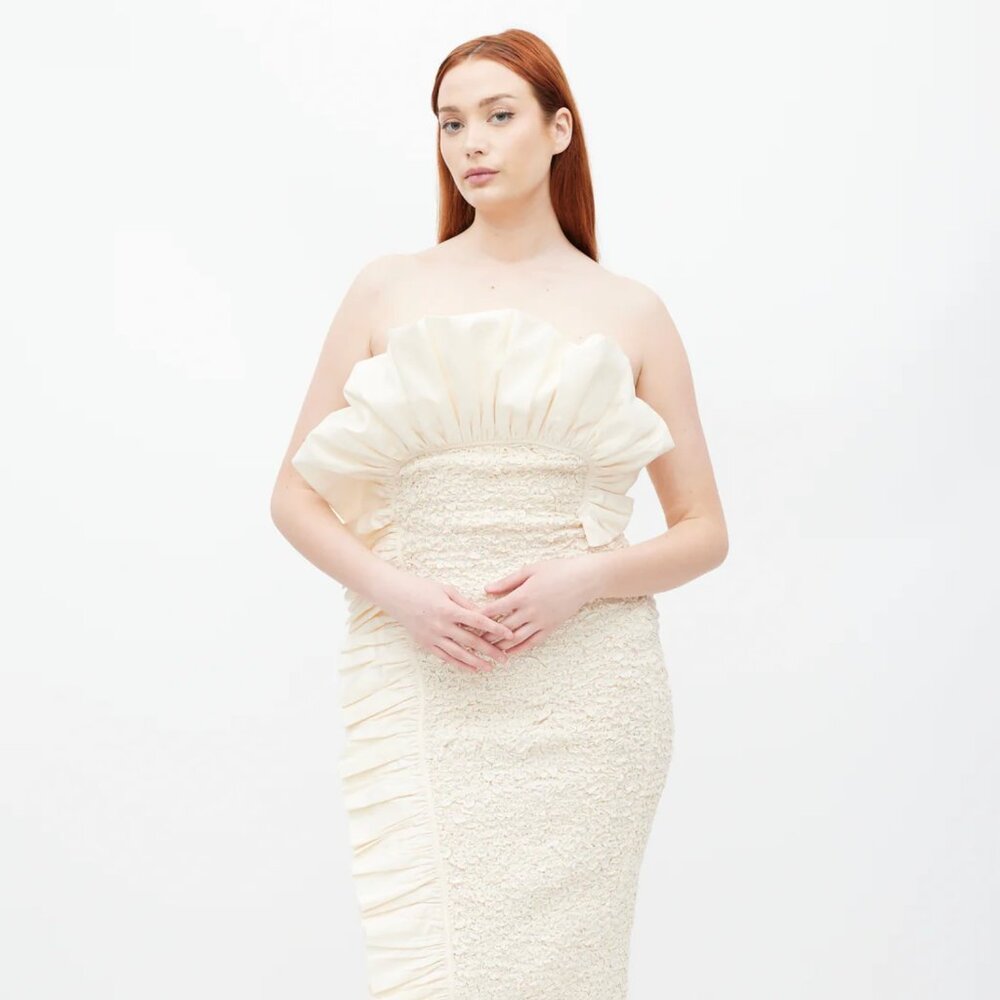 Kana Dress in Ivory Natural by Mara Hoffman
